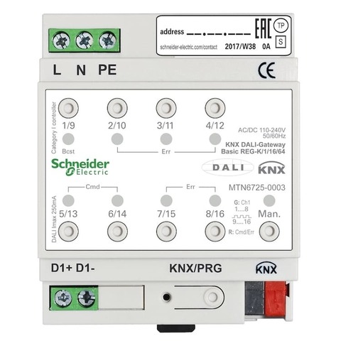 Шлюз KNX DALI Basic/1/16/64. Merten. MTN6725-0003