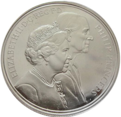 5 фунтов. Принц Филипп и королева Елизавета II. Великобритания. 1997 год