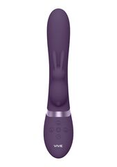 Фиолетовый вибромассажер-кролик Taka - 21,3 см. - 