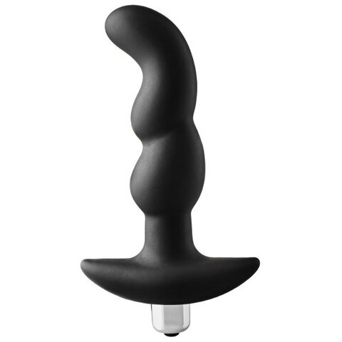 Черная вибропробка для простаты FantASStic Vibrating Prostate Plug - 14,5 см. - Dream Toys Fantasstic 21938