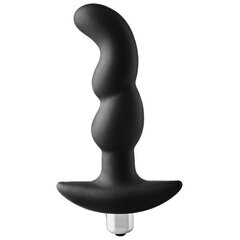 Черная вибропробка для простаты FantASStic Vibrating Prostate Plug - 14,5 см. - 