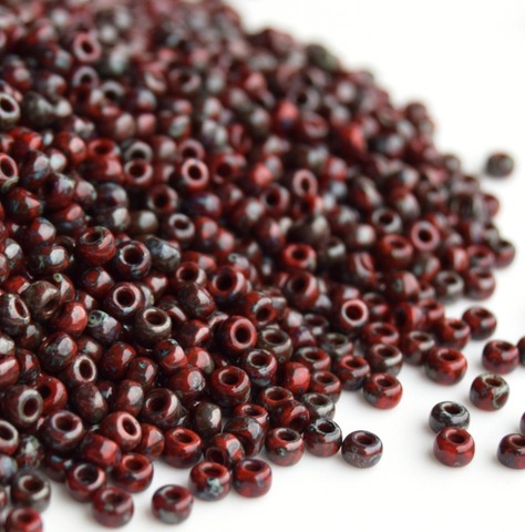 6/0 RR-4513 Opaque Picasso Red 6/0