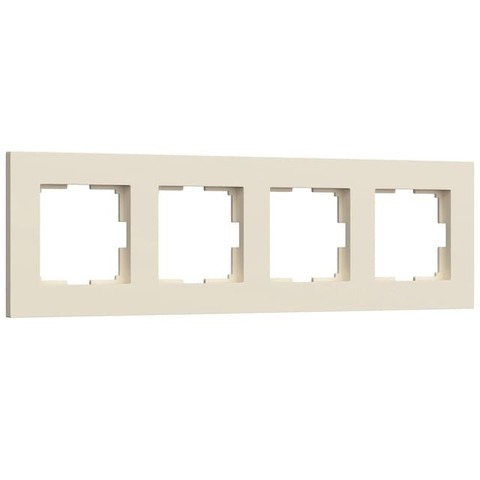 Рамка на 4 поста. Цвет Айвори софт. Werkel(Веркель). Slab. a062809 / W0042962