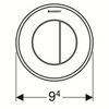 Клавиша смыва для унитаза Geberit Sigma/Delta/Omega/AP123 116.042.21.1