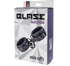 Фиолетово-чёрные оковы на ноги BLAZE ANKLE CUFF PURPLE - 