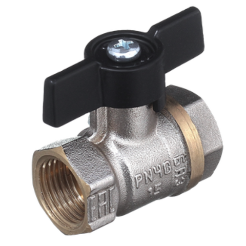 Купить Кран шаровой БАЗ 11Б27п1 Ду15 А30/1 вр/вр бабочка никель недорого со склада в Хабаровске, Якутске, Владивостоке, Южно-Сахалинске, Благовещенске