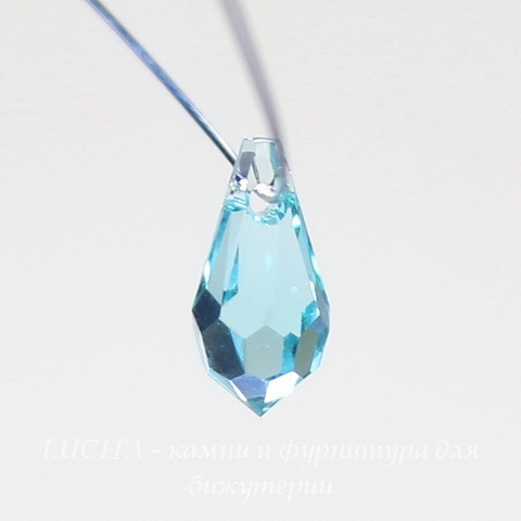 6000 Подвеска Сваровски Drop Light Turquoise (11х5,5 мм)