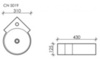 Умывальник подвесной угловой Element 310*430*125мм Ceramica Nova CN5019