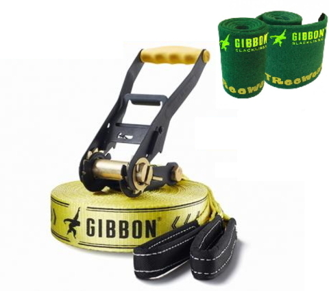 Картинка слэклайн Gibbon Classic с защитой для дерева  - 1