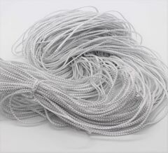 Шнур люрекс, ш. 3 мм, белый с серебром