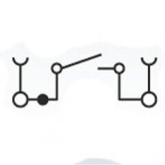 Клемма тестовая размыкаемая, 2 терминала с винтовыми зажимами проводника сечением до 4 мм.кв. 28A/1000V