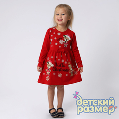 Платье с новогодним принтом