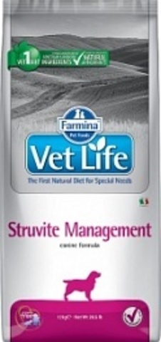 Корм для собак Farmina Vet Life Management Struvite при мочекаменной болезни 12 кг