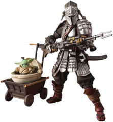 Фигурки Meisho Movie Realization Ronin Mandalorian (Beskar Armor) & Grogu