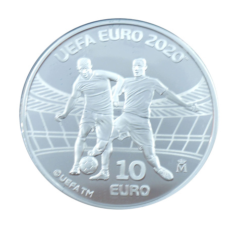 10 евро серебро Испания Чемпионат Европы По Футболу 2020 (UEFA EURO 2020) PROOF