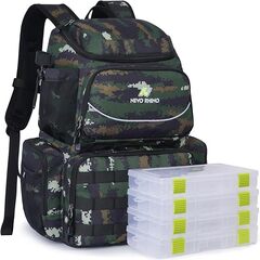 Рюкзак для рыбалки Nevo Rhino 9106 Camo black green