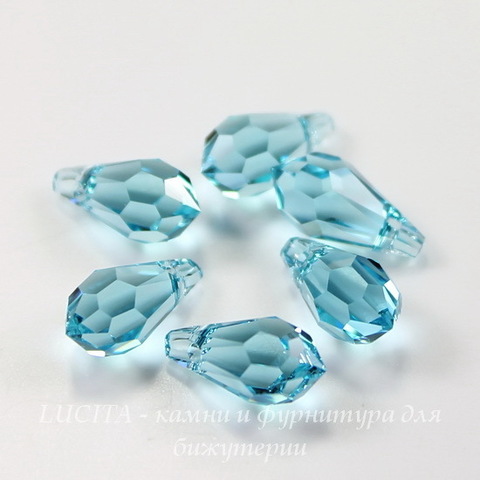 6000 Подвеска Сваровски Drop Light Turquoise (11х5,5 мм)