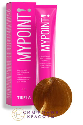 Перманентная крем-краска для волос Mypoint 9.4 Очень светлый блондин медный Tefia, 60 мл