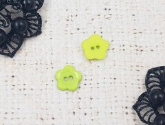 Пуговицы "Звезда", р. 1,2х1,2 см, салатовый