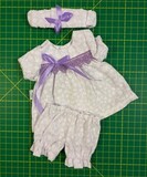 Платье, панталоны и полоска на голову ДИСКОНТ - Демонстрационный образец. Одежда для кукол, пупсов и мягких игрушек.