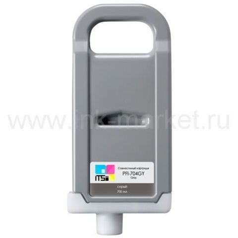 Картридж совместимый PFI-704 Gray Pigment 700 мл для Canon imagePROGRAF 8300/8300S