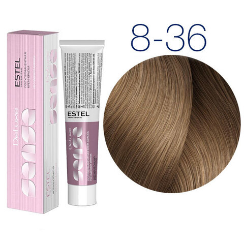 Estel Professional DeLuxe Sense 8-36 (Светло-русый золотисто-фиолетовый) - Полуперманентная крем-краска для волос