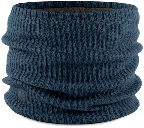 Вязаный шарф-труба с флисом Buff Neckwarmer Knitted Polar Rutger Steel Blue фото 2