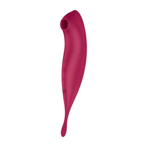 Малиновый вибромассажер Twirling Pro+ - Satisfyer 4043906