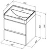 Aquanet 337946 Тумба Вега 2.0 50 2 ящ. цв.маренго (337946)