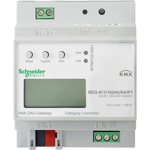 Шлюз KNX DALI REG-K/1/16(64)/64/IP1. Merten. MTN6725-0001