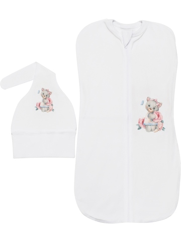 Пеленка-кокон "Милая киска" с шапочкой