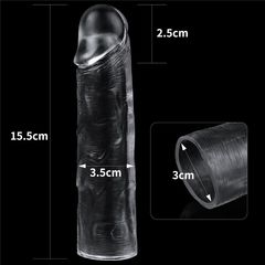 Прозрачная насадка-удлинитель Flawless Clear Penis Sleeve Add 1 - 15,5 см. - 