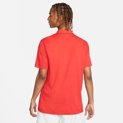 Поло теннисное Nike Men's Court Dri-Fit Solid Polo - university red/white