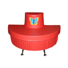 «Диван полукруглый "Бабочка"" на хромированных ножках