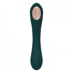 Вибратор с клиторальной стимуляцией Quiver от Alive, тёмно-зелёный