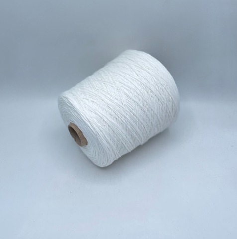 Бобинная пряжа (пр.Италия), art.Cotone, 350м/100 гр. 100%Хлопок, цвет-Белый , арт.34727