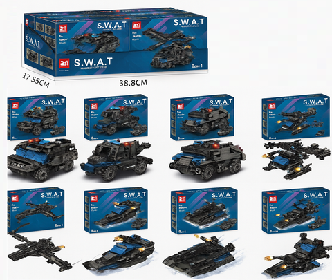 Конструктор Военный Броневик, 8 видов, 92-98дет, в уп 8шт. Цена за шт.