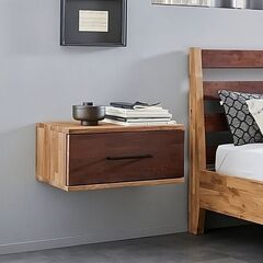 Тумба прикроватная Флеверс с 1 ящиком, навесная, из массива дуба