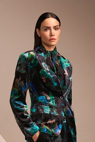 Marc Cain Блуза шифоновая в узор с перьями