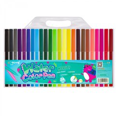 
          Фломастеры, 24 цв, Yalong, смываемые чернила, корпус круглый, "ДиноЗавр 2" вентилируемый колпачок, ПВХ упаковка, европодвес