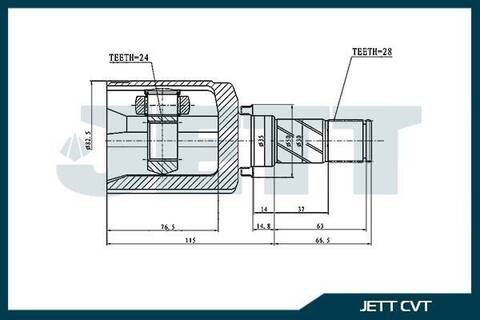 ШРУС внутренний JETT V40-4125