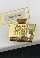 Заколка-крабик маленькая для волос MIU MIU из металла