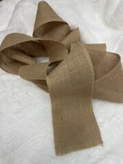 Лента холщовая из мешковины, декоративная, ширина 10 см, 2,2 метра.
