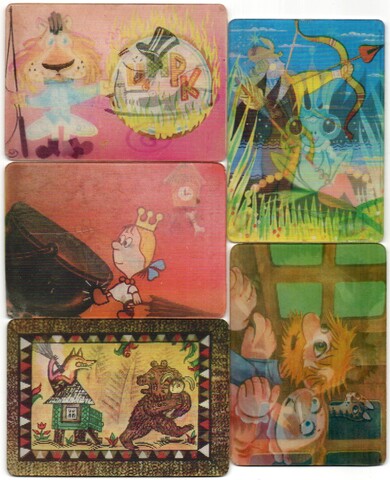 № 25 Набор из 5 стерео Календариков. Мультфильмы СССР 1986 г.