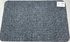 Коврик придверный влаговпитывающий Круг Лазер без канта серый