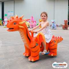 Парковый электромобиль «Дракончик» детский, 1 место, на батареях для проката