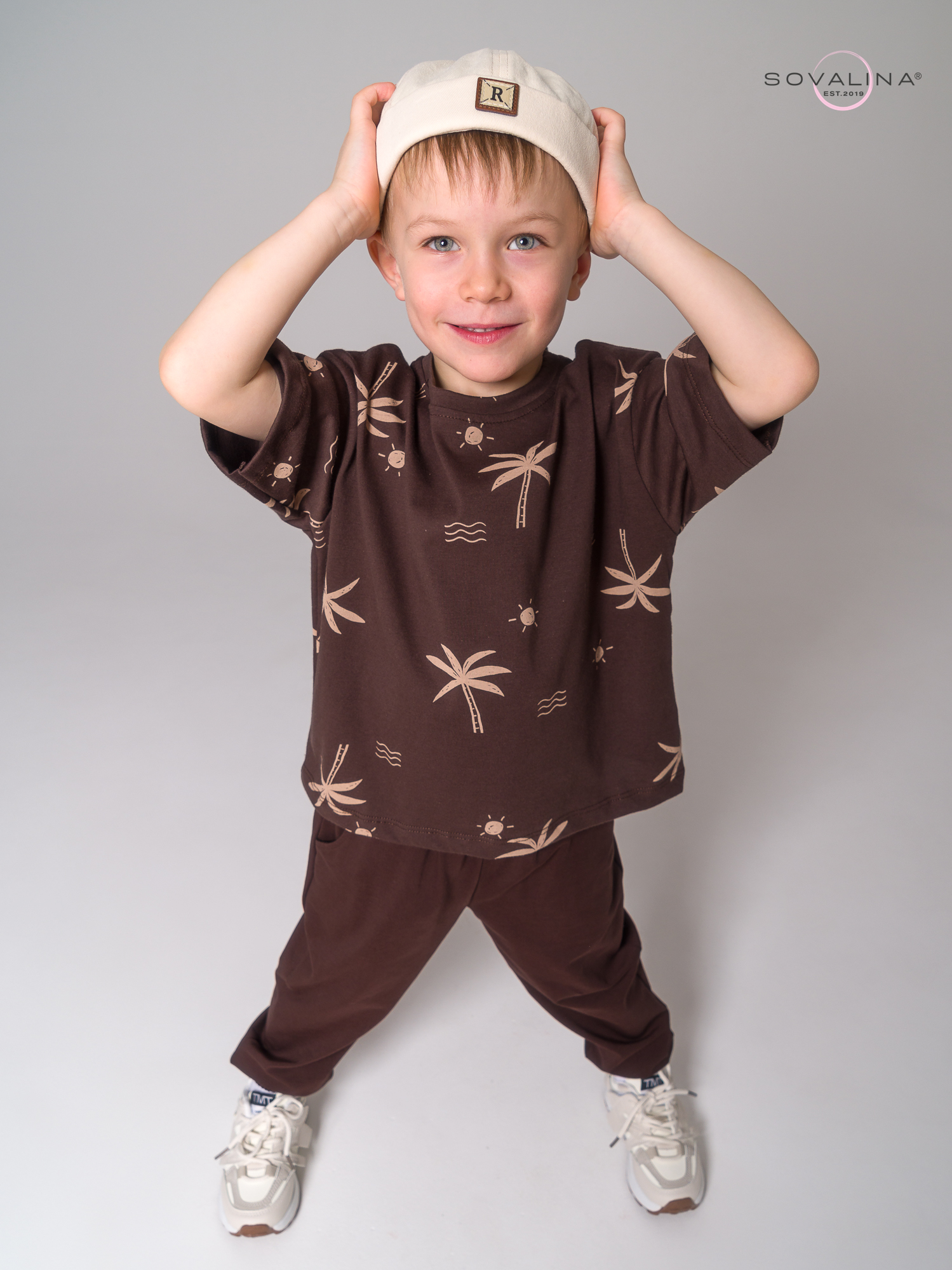 Костюм Daily men пальмы-коричневые