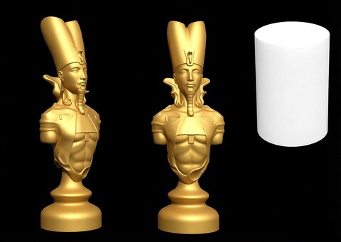Силиконовый молд Шахматная фигура № 2 Король Египет (средняя )