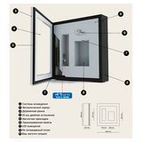 Винный шкаф IP Industrie QV12-B3150B