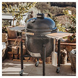 Гриль керамический Monolith Grill ONE.66 (LeChef), черный на колесиках и с боковыми столиками